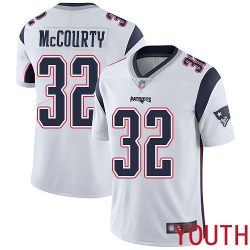 New England Patriots Football #32 Vapor Limited White Youth Devin McCourty Road NFL Jersey